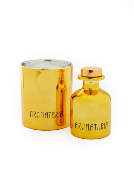 Набор ароматический диффузор с палочками и свеча "Yuzu Bliss"